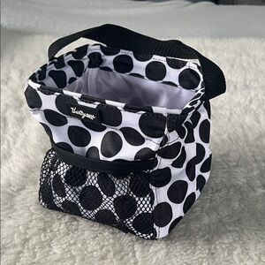 Thirty-One Polka Dot Littles Carry All Caddy Black and White